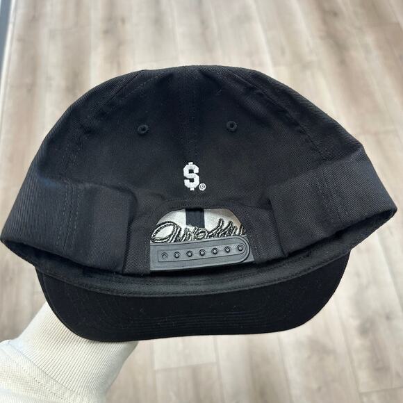 FW23 Supreme Handstyle 6-Panel Black Snapback Hat Cap B25
